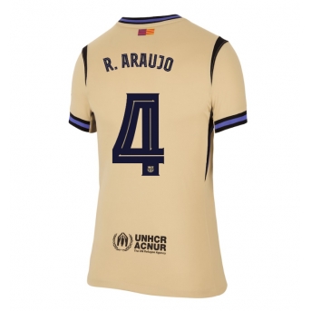 Billige Fotballdrakt Barcelona Ronald Araujo #4 Replika Bortedrakt Dame 2025-26 Kortermet